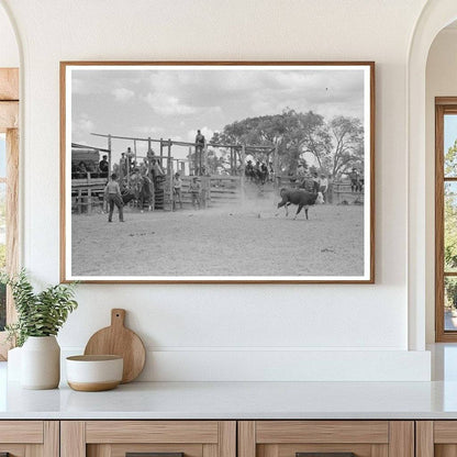 Vintage Rodeo Calf Roping Quemado New Mexico June 1940