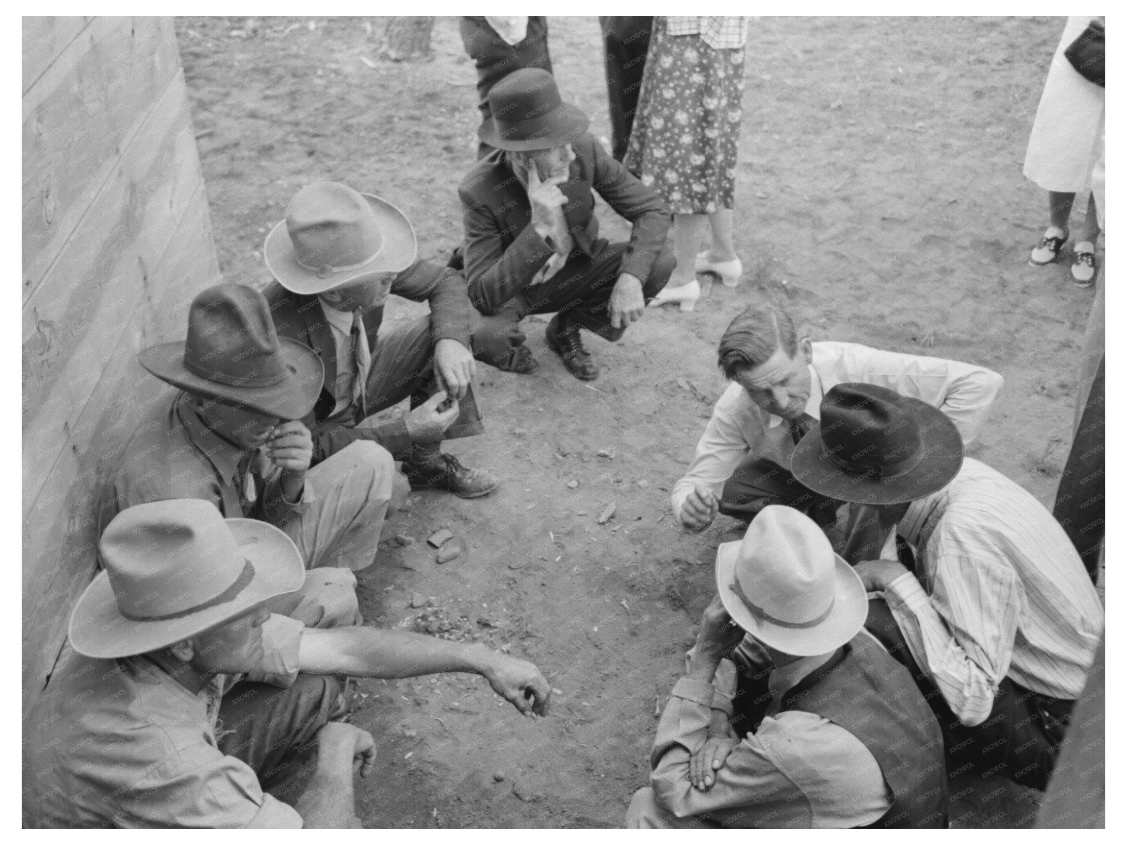 Cowboys in Rodeo Event Quemado New Mexico 1940