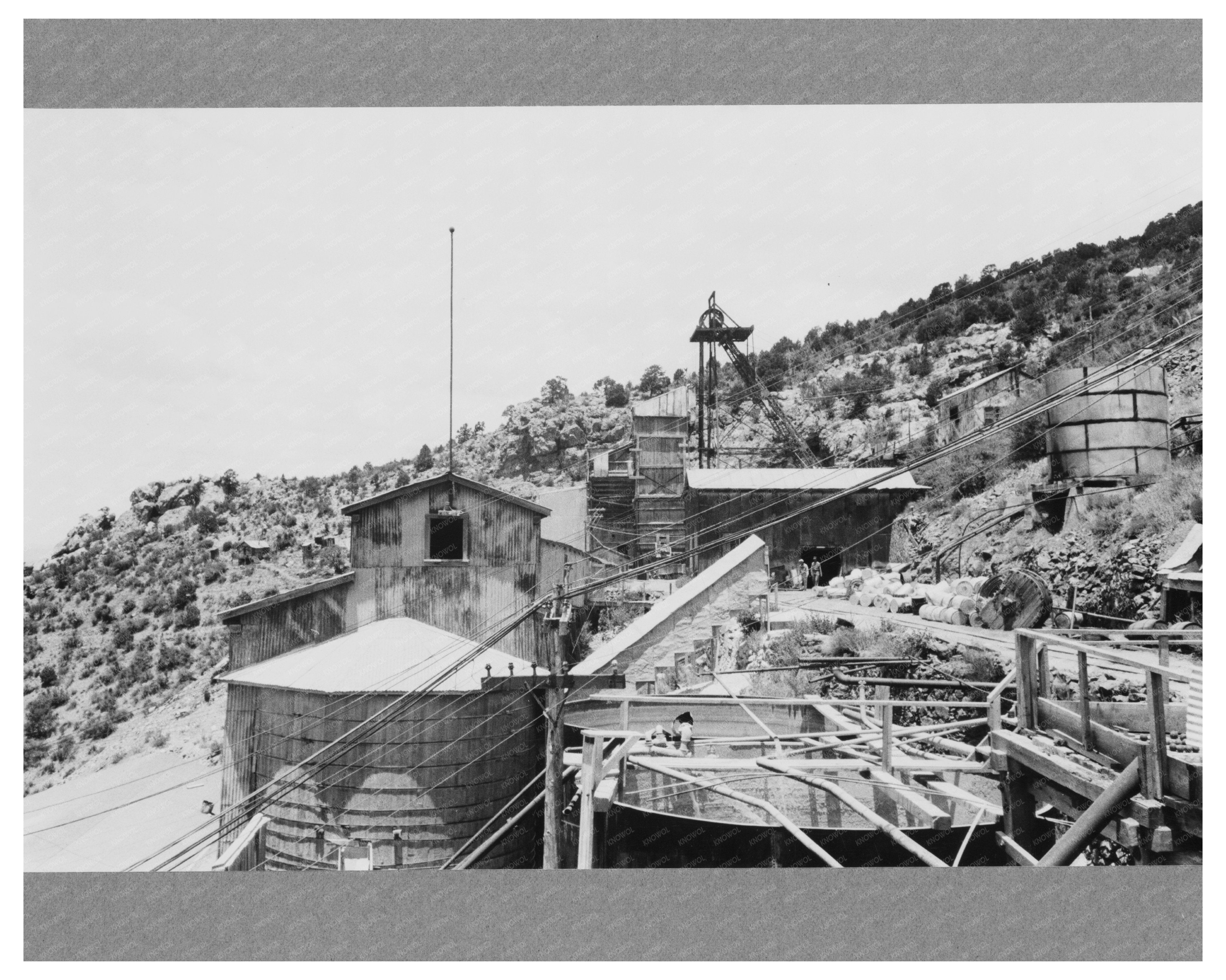 Gold Mine in Mogollon New Mexico June 1940 Vintage Photo