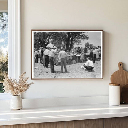 Community Dinner at Picnic Tables in Pie Town New Mexico 1940