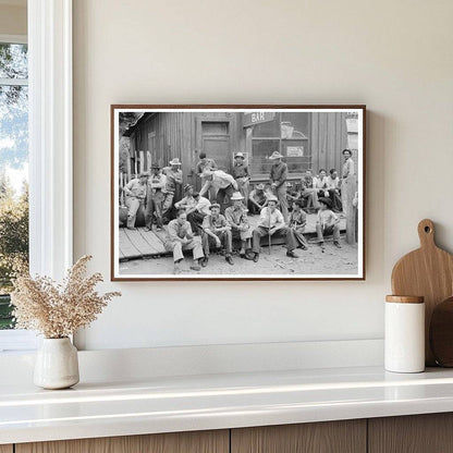 Men Socializing at Mogollon Bar New Mexico June 1940