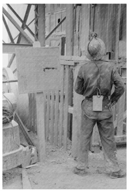 Gold Miner at Mine Shaft Entrance Mogollon New Mexico 1940