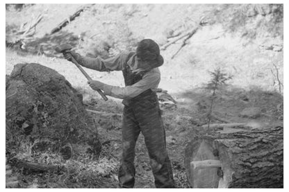 Wooden Peg Driving for Log Ties in Pie Town NM 1940