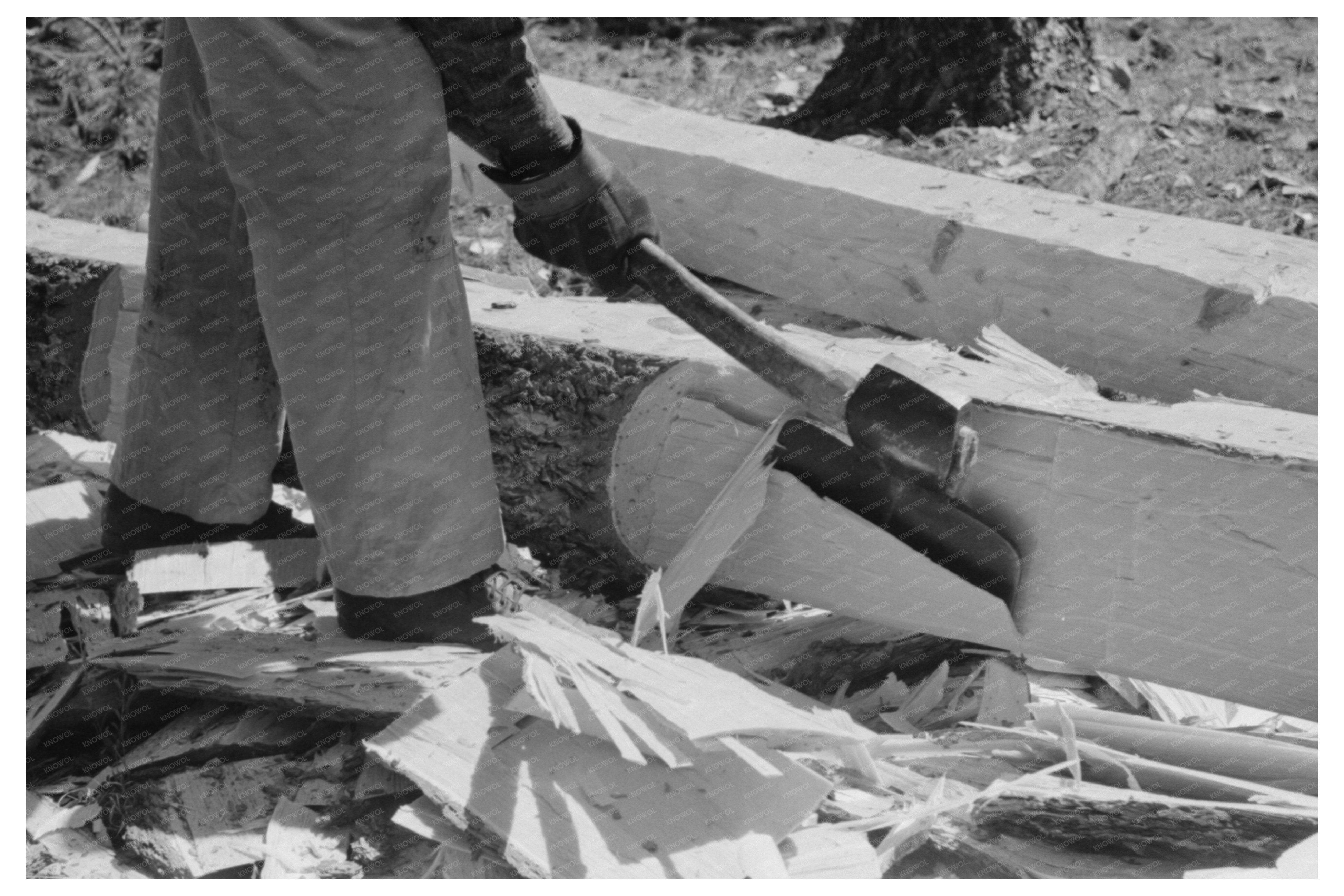 Worker in Pie Town New Mexico 1940 Black and White Photo