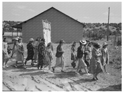 Spanish-American Catholics Procession Penasco New Mexico 1940