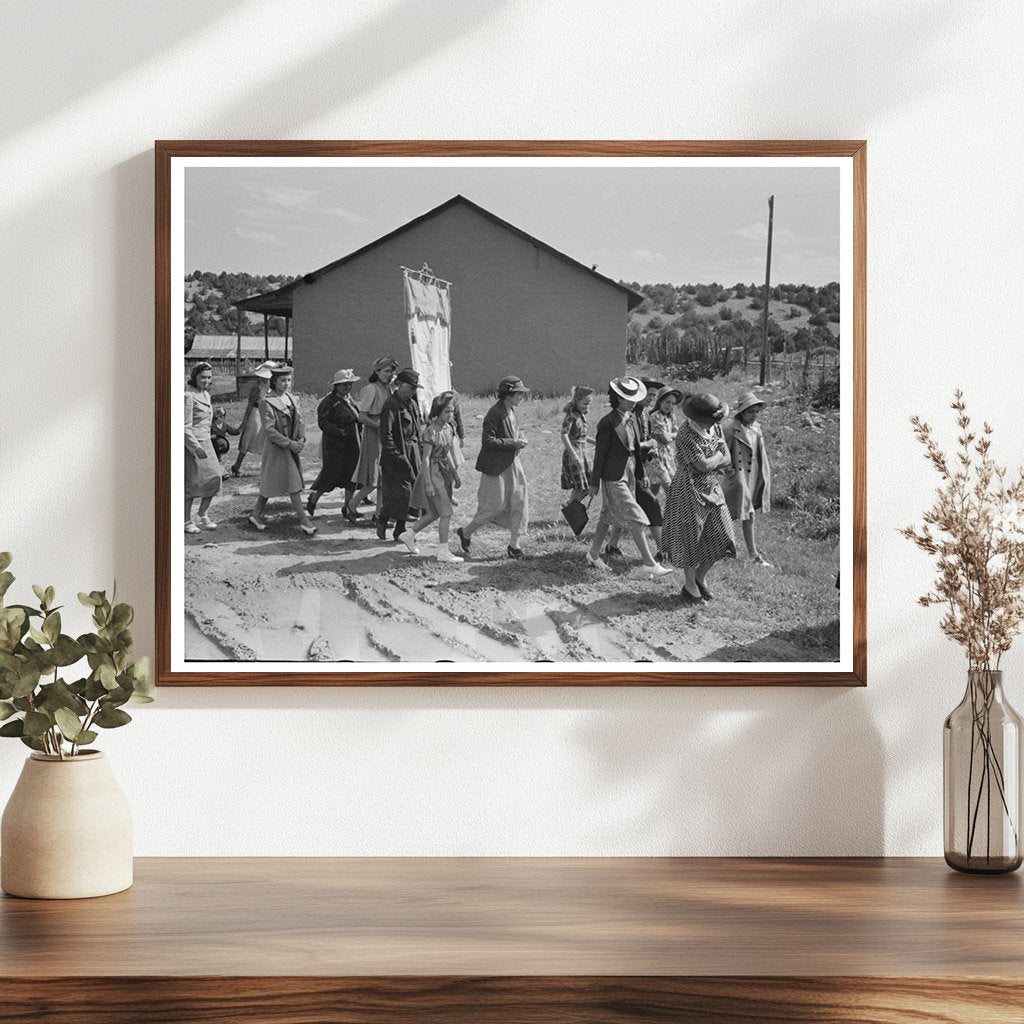 Spanish-American Catholics Procession Penasco New Mexico 1940