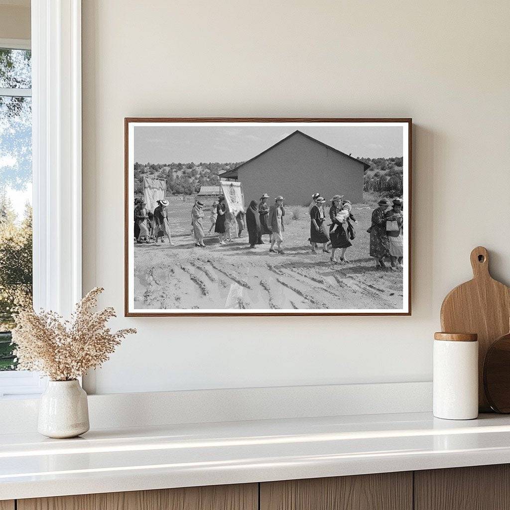 Spanish-American Catholic Procession Penasco New Mexico 1940