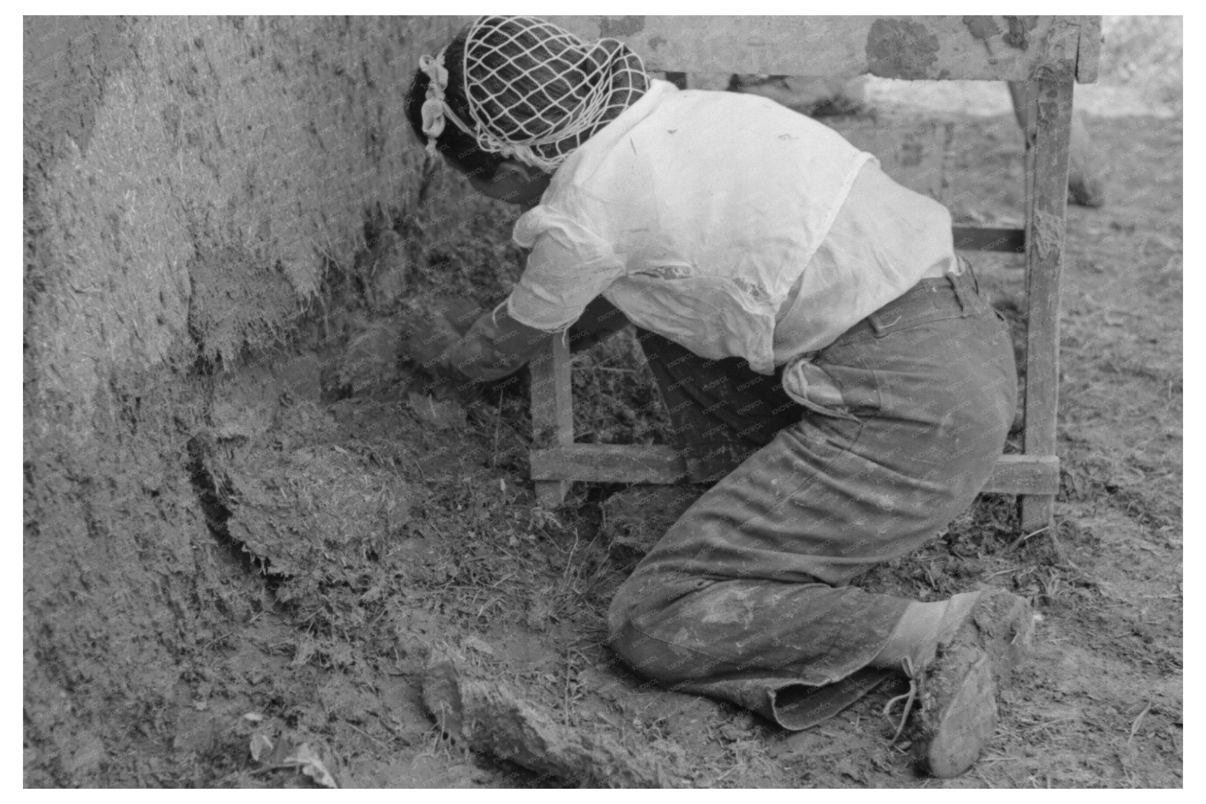 Workers Removing Plaster in Chamisal New Mexico 1940