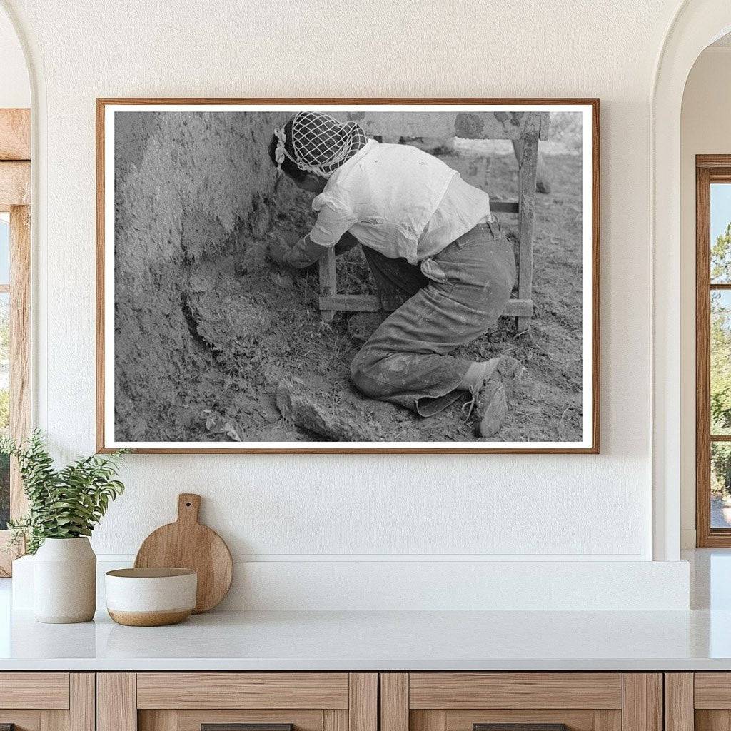 Workers Removing Plaster in Chamisal New Mexico 1940