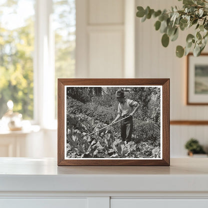 Spanish-American Farmer Working in Garden Chamisal 1940