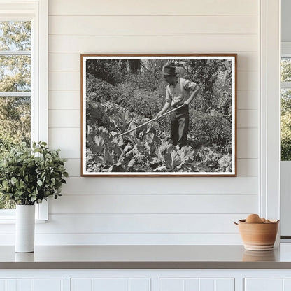 Spanish-American Farmer Working in Garden Chamisal 1940