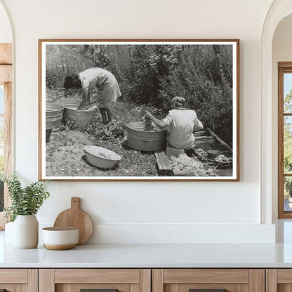 Vintage Laundry Activities in Chamisal New Mexico 1940