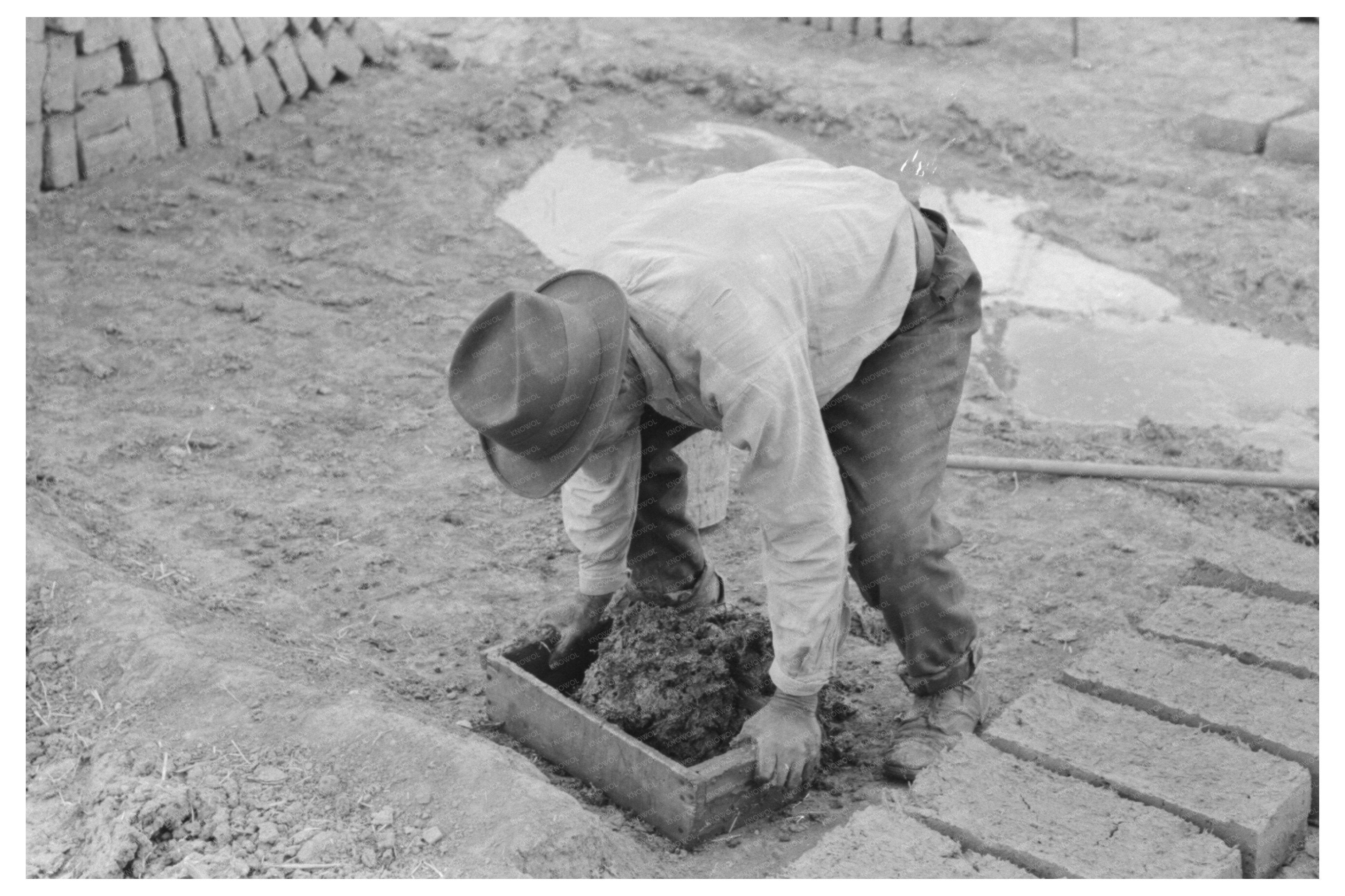 Traditional Brick-Making Techniques in Chamisal New Mexico 1940