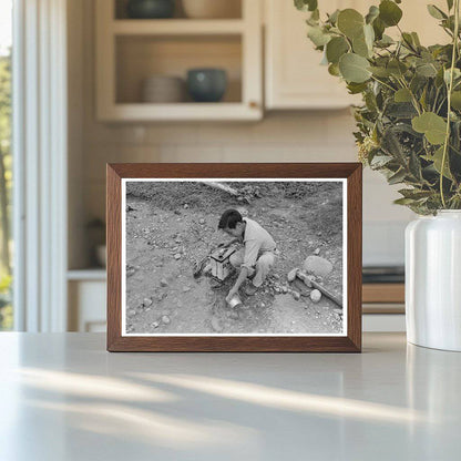 Spanish-American Boy Drawing Water in Chamisal 1940