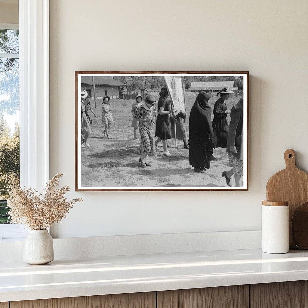 Catholic Procession Honoring Saint Penasco New Mexico 1940