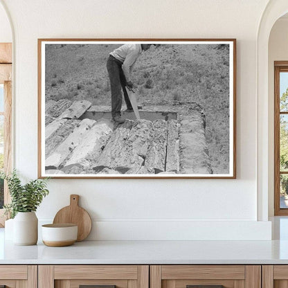 Adobe House Roof Detail Amalia New Mexico 1940