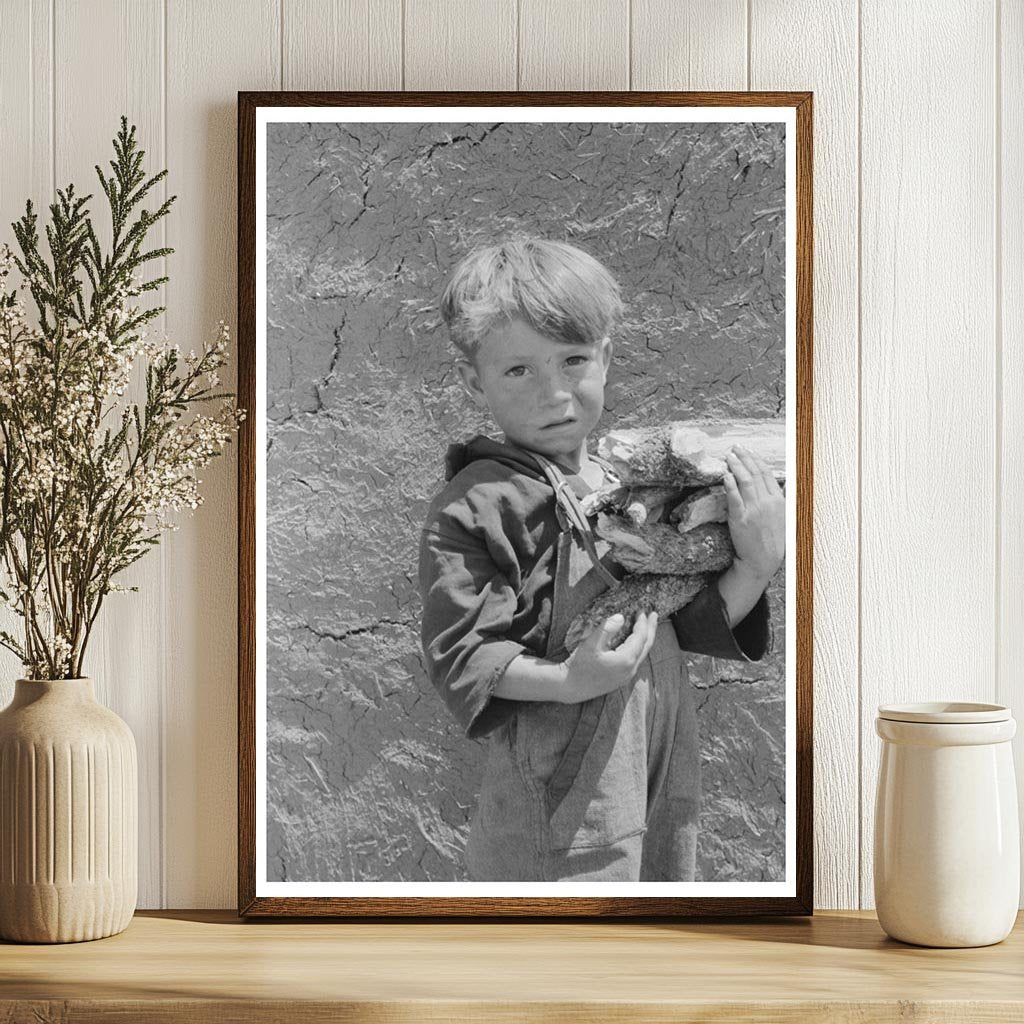 Spanish-American Boy with Wood Bundle Chamisal 1940