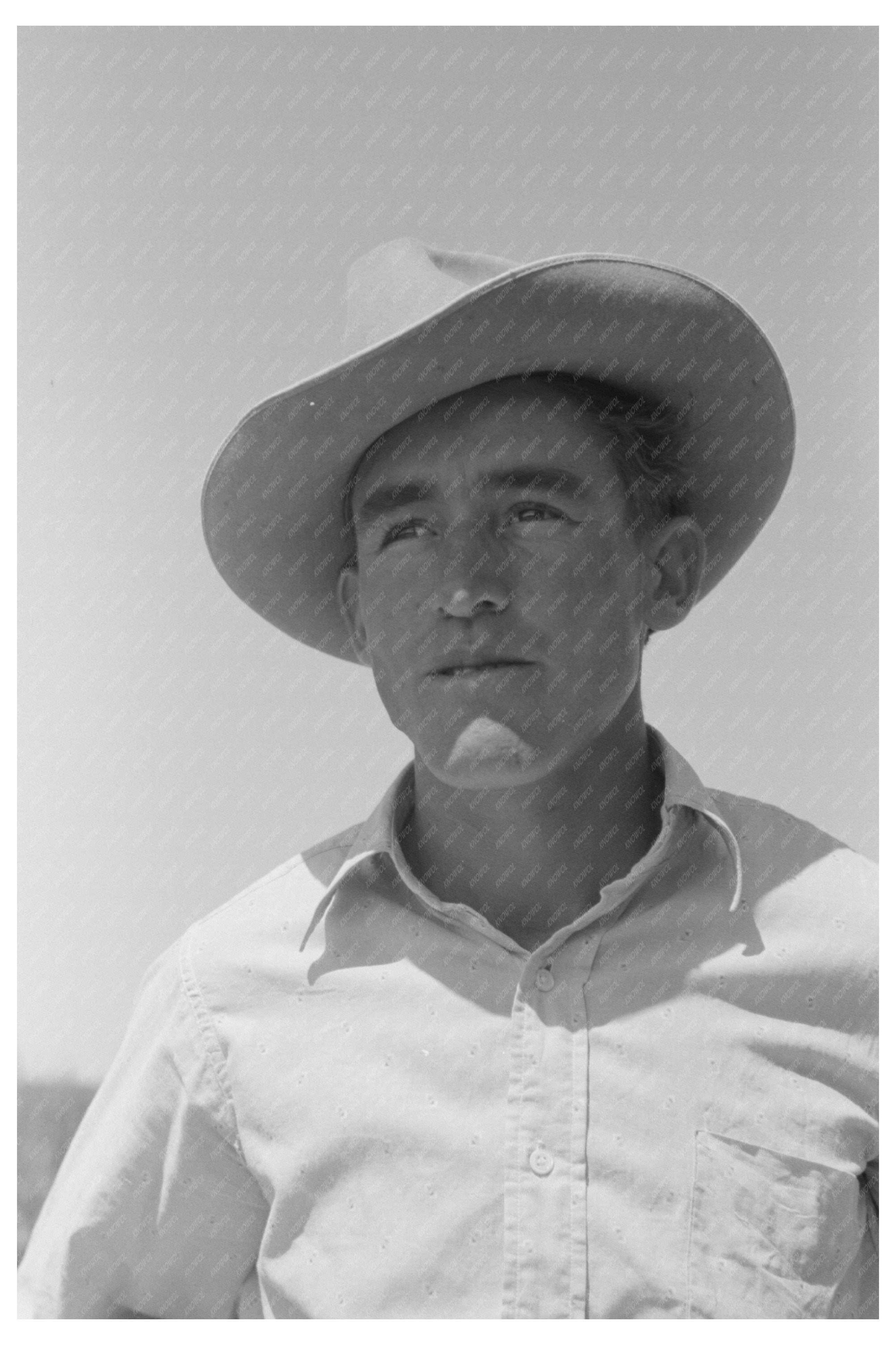 Spanish-American Boy in Chamisal New Mexico July 1940