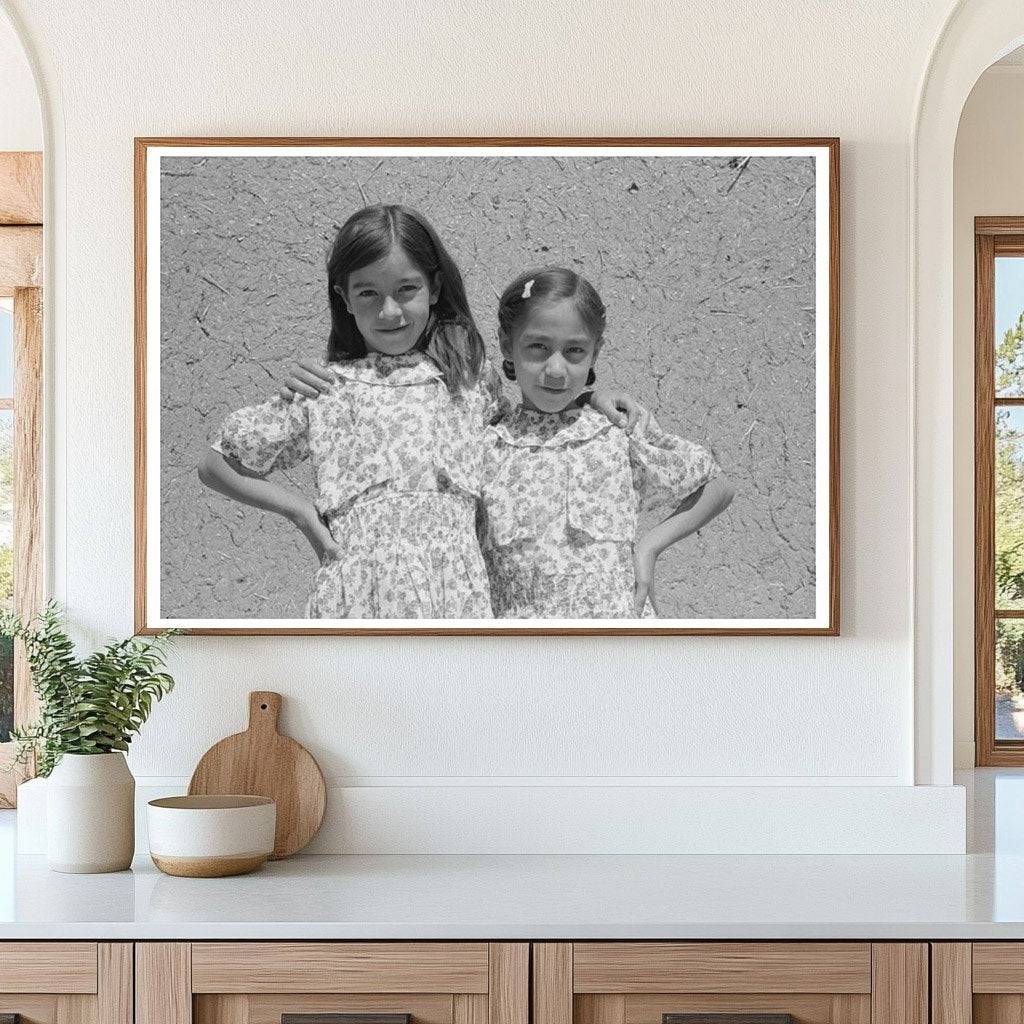 Spanish-American Girls in Chamisal New Mexico 1940