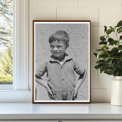 Spanish-American Boy in Chamisal New Mexico 1940