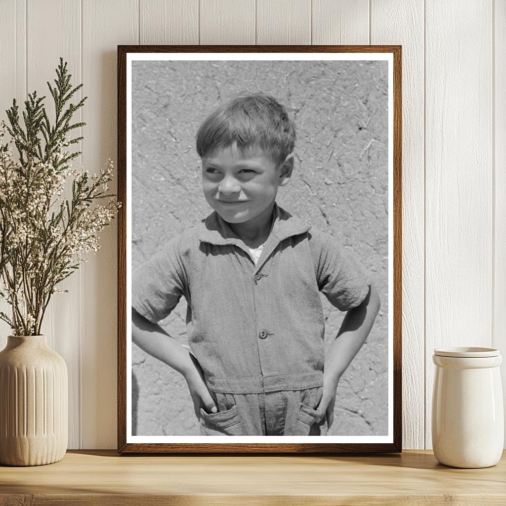 Spanish-American Boy in Chamisal New Mexico 1940