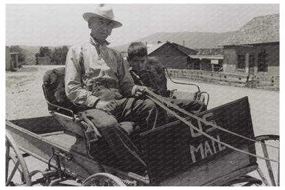 Mail Wagon Arrival in Penasco New Mexico July 1940