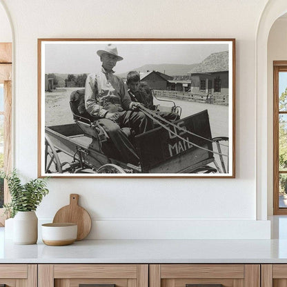 Mail Wagon Arrival in Penasco New Mexico July 1940