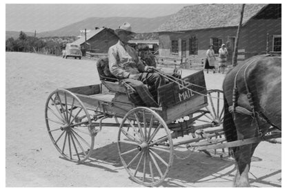 Mail Delivery Wagon in Penasco New Mexico July 1944