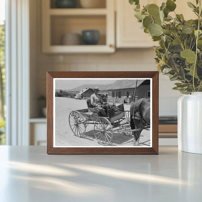 Mail Delivery Wagon in Penasco New Mexico July 1944