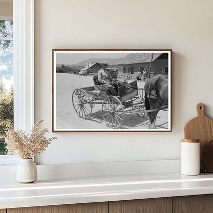 Mail Delivery Wagon in Penasco New Mexico July 1944