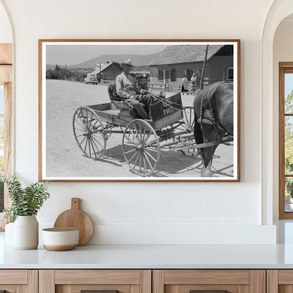 Mail Delivery Wagon in Penasco New Mexico July 1944