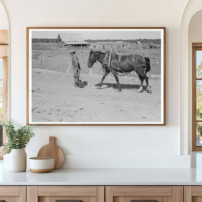 Spanish-American Individual with Horse Chamisal New Mexico 1940