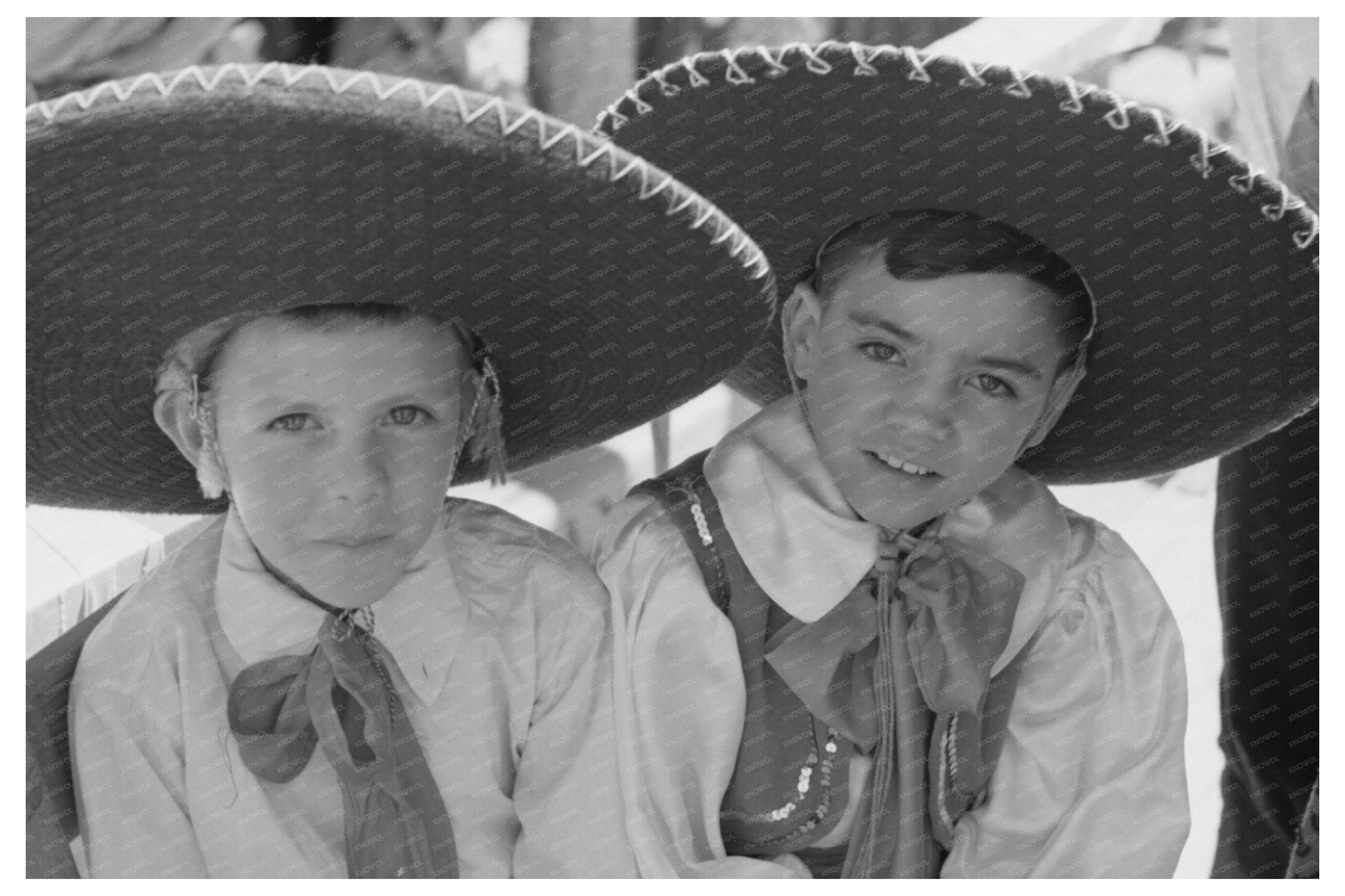 Boys in Fiesta Costumes Taos New Mexico July 1940