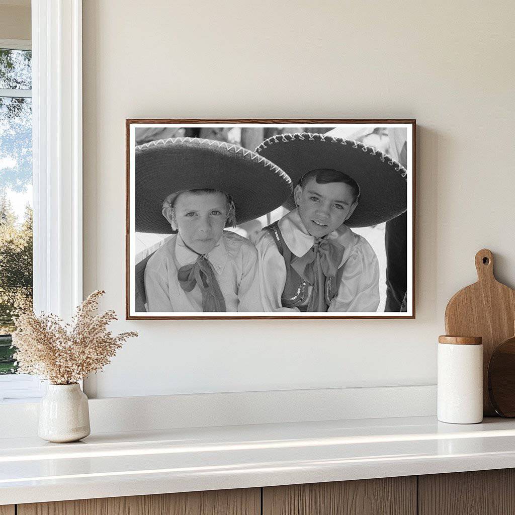 Boys in Fiesta Costumes Taos New Mexico July 1940