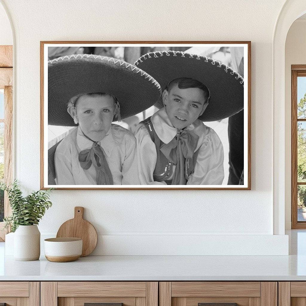 Boys in Fiesta Costumes Taos New Mexico July 1940