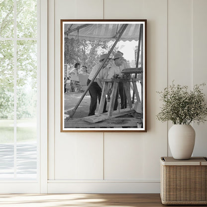 Spanish-American Men Power Merry-Go-Round Taos 1940