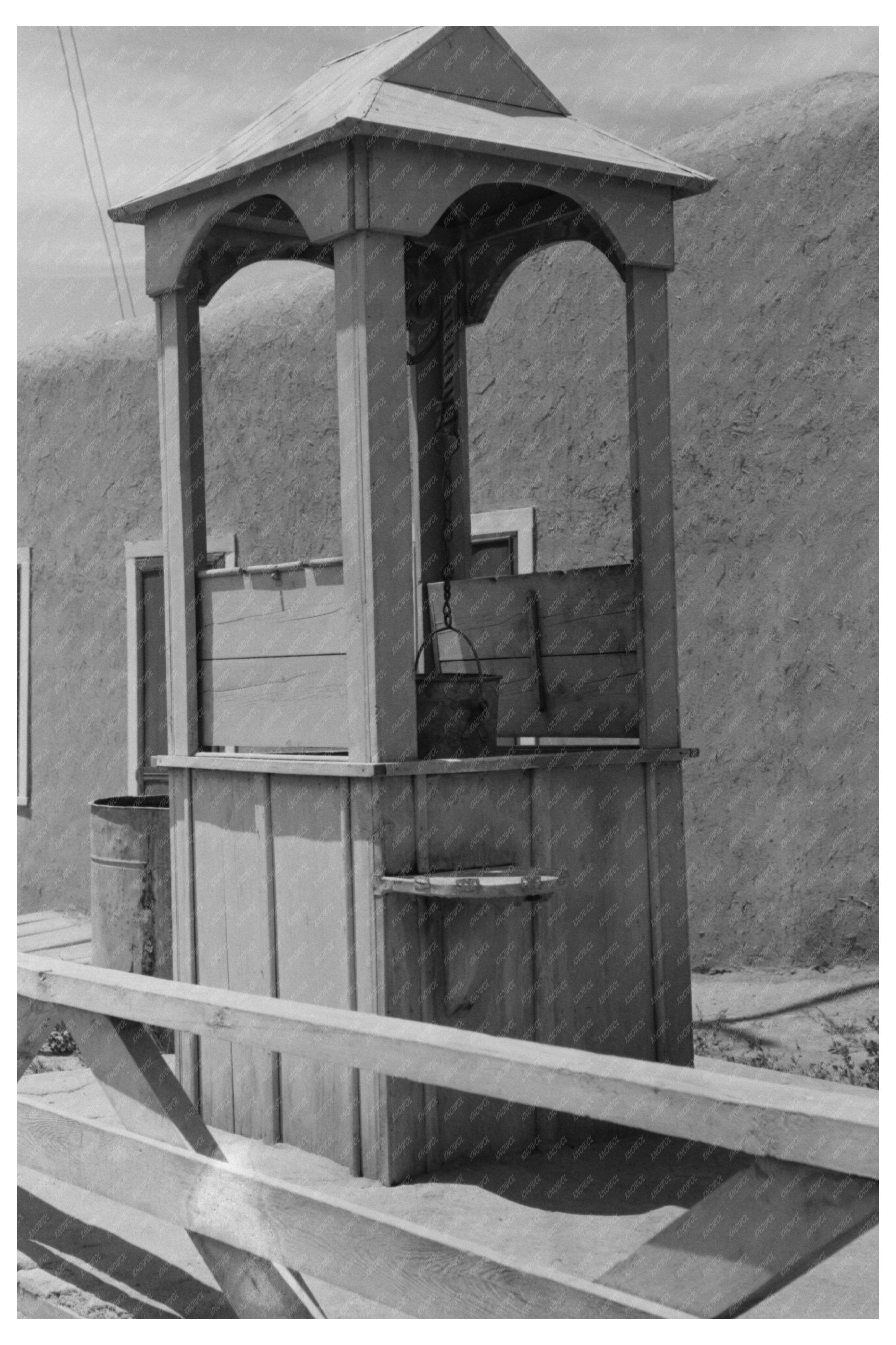 Covered Well at Spanish-American House Taos New Mexico 1940