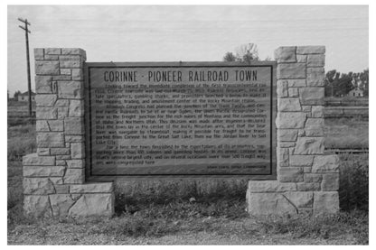 Roadside Sign in Corinne Utah July 1940