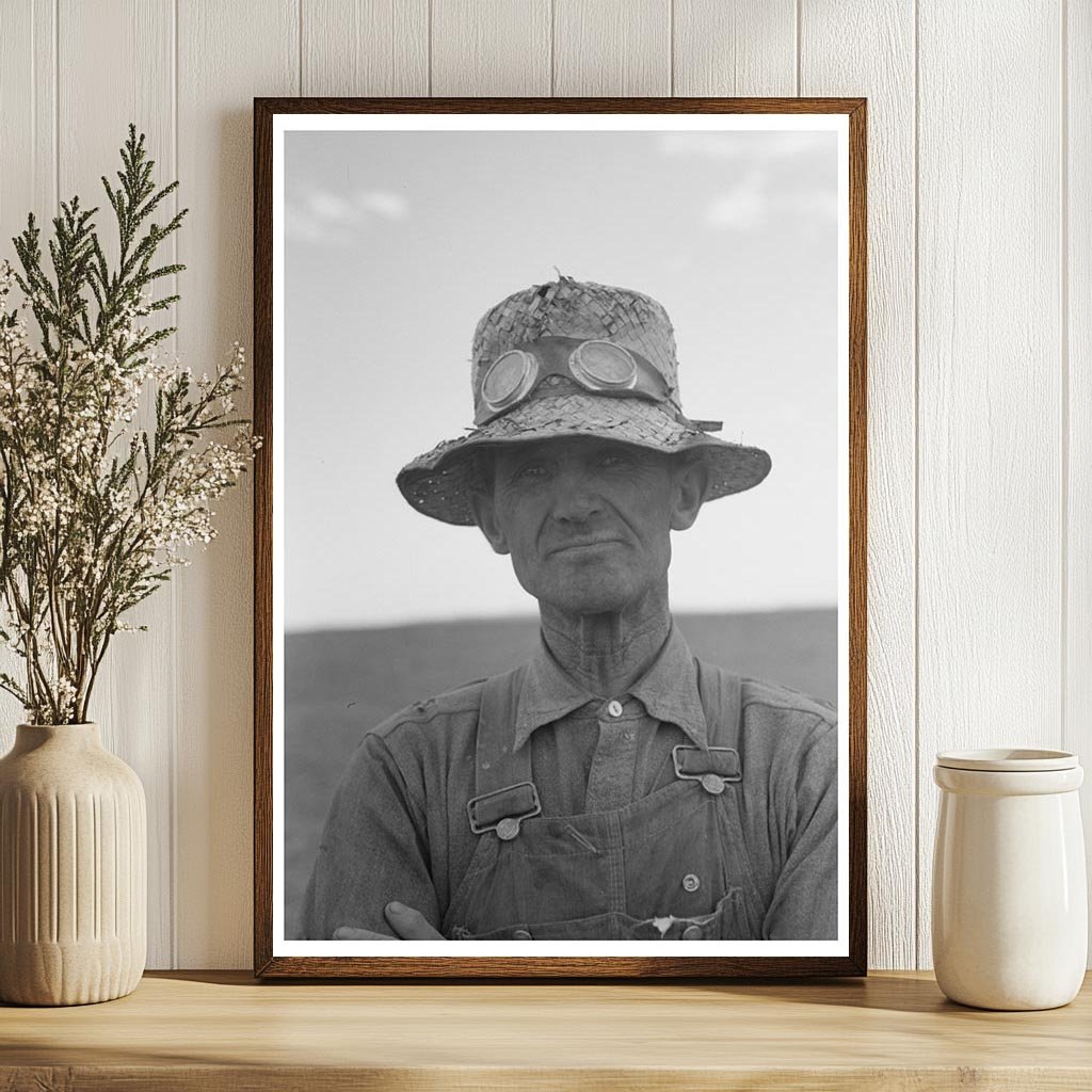 Mormon Farmer Bagging Wheat in Snowville Utah 1940