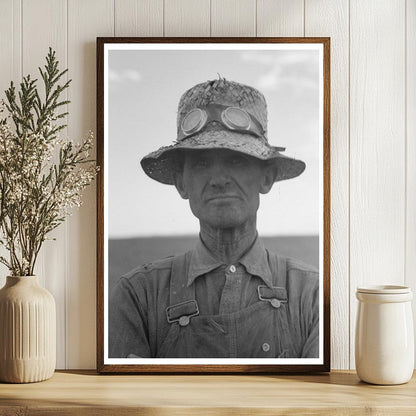 Mormon Farmer Bagging Wheat July 1940 Snowville Utah