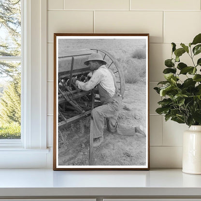 Mormon Farmer at Cooperative Drill Oneida County Idaho 1940