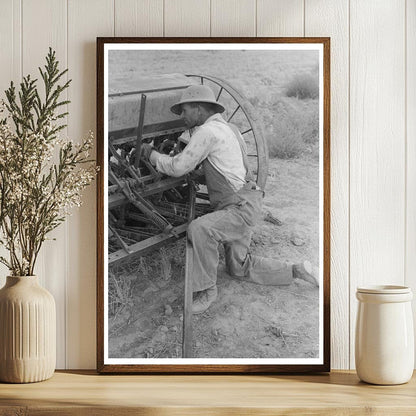 Mormon Farmer at Cooperative Drill Oneida County Idaho 1940