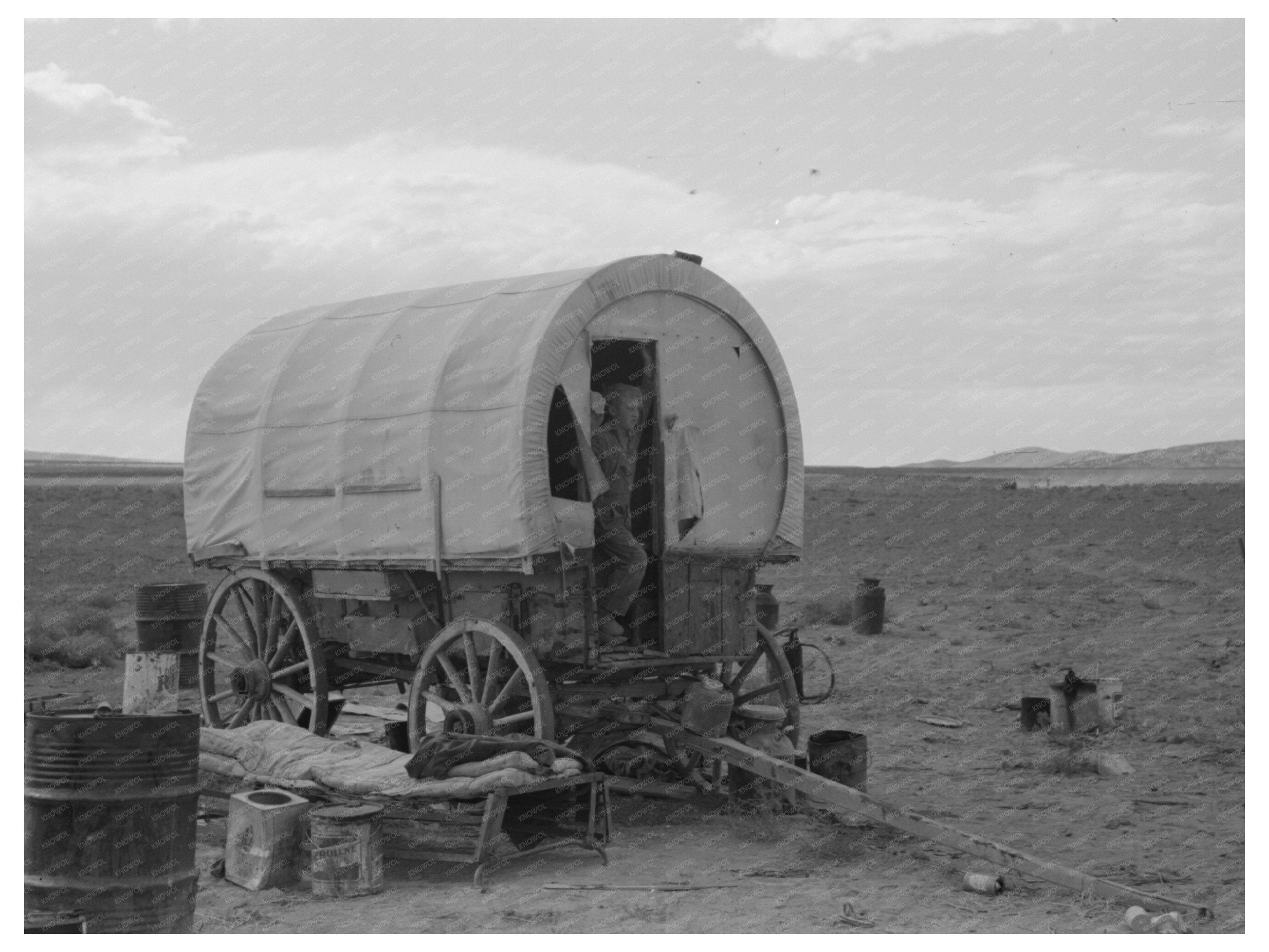 Young Boy in Dry Farming Setting Oneida County Idaho 1940