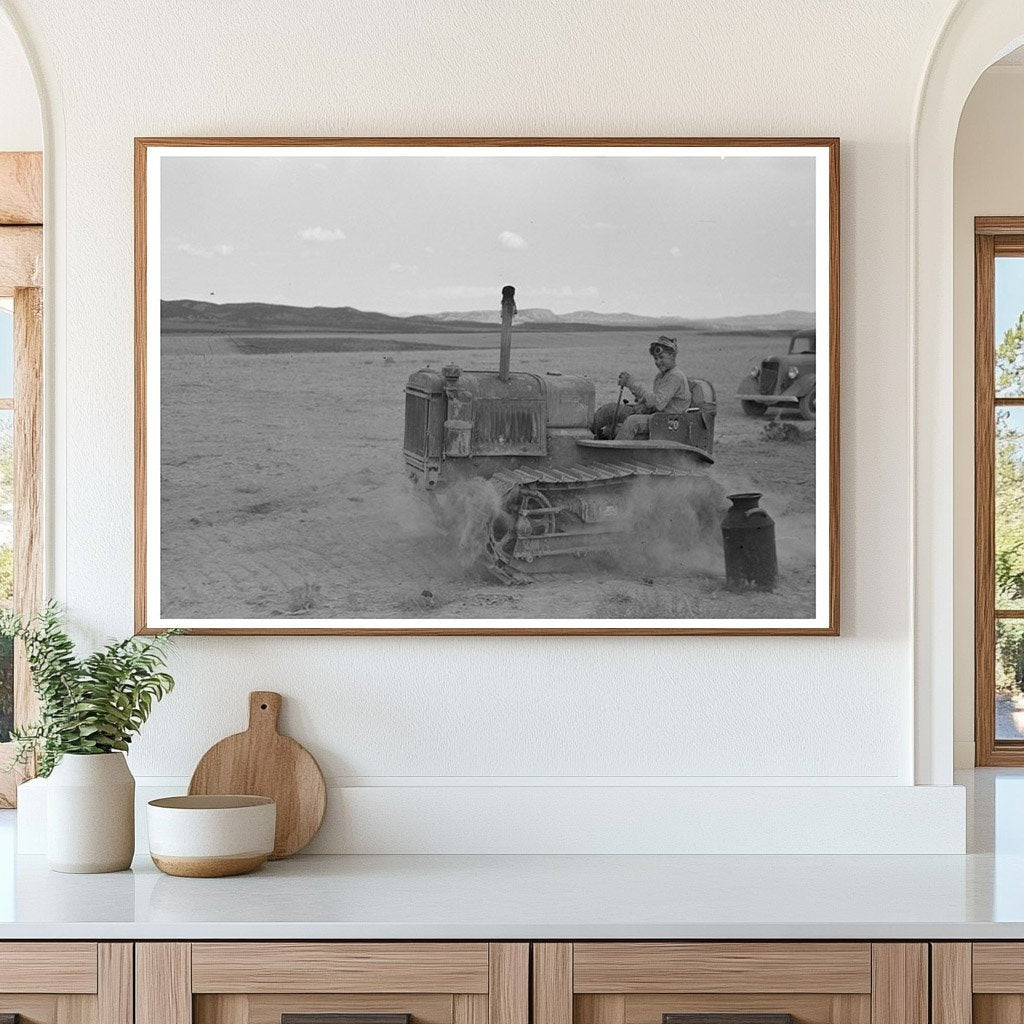 Young Boy on Tractor Oneida County Idaho July 1940