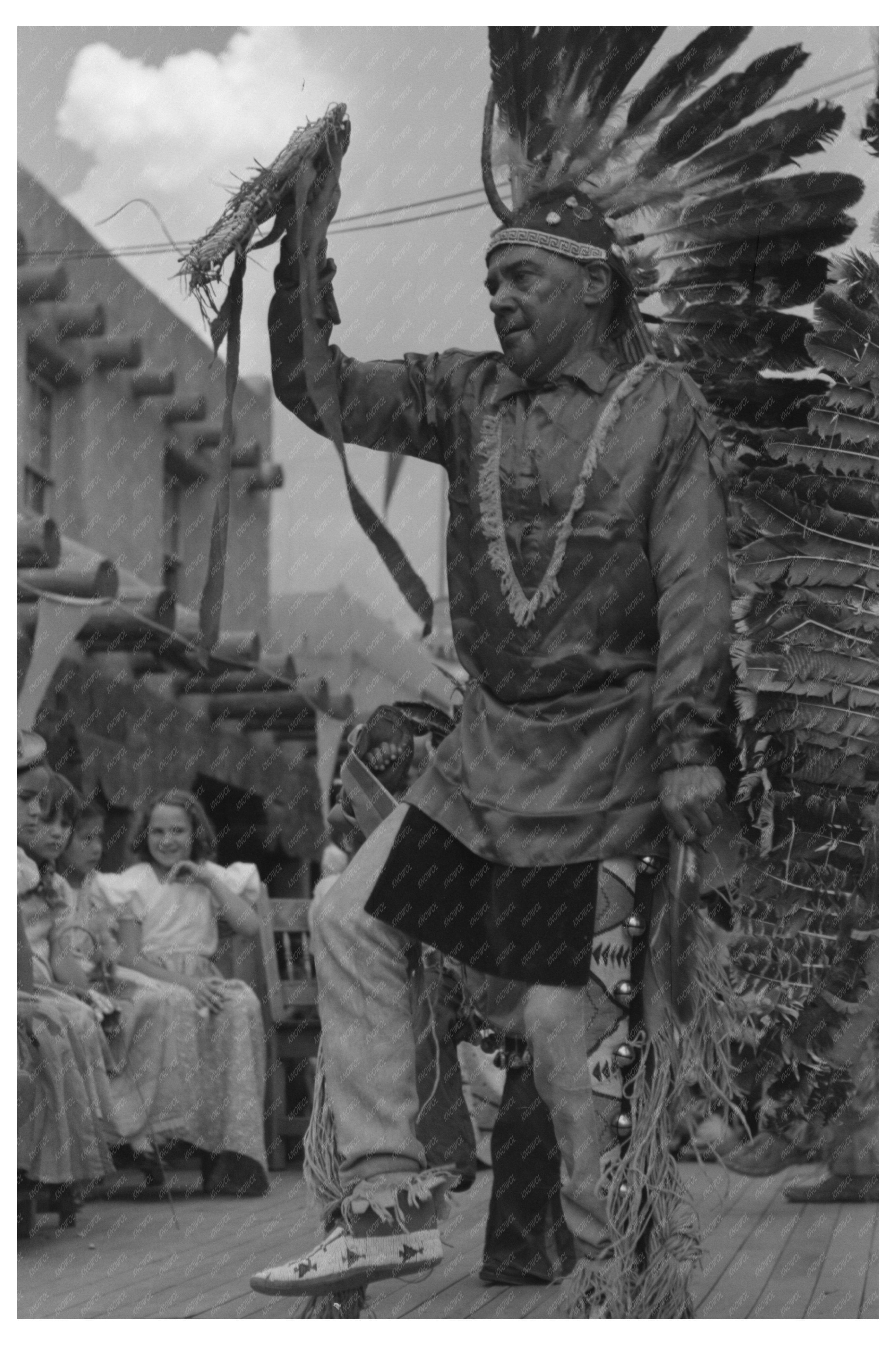 Forest Service Member Dances at Taos Fiesta July 1940