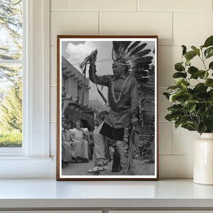 Forest Service Member Dances at Taos Fiesta July 1940