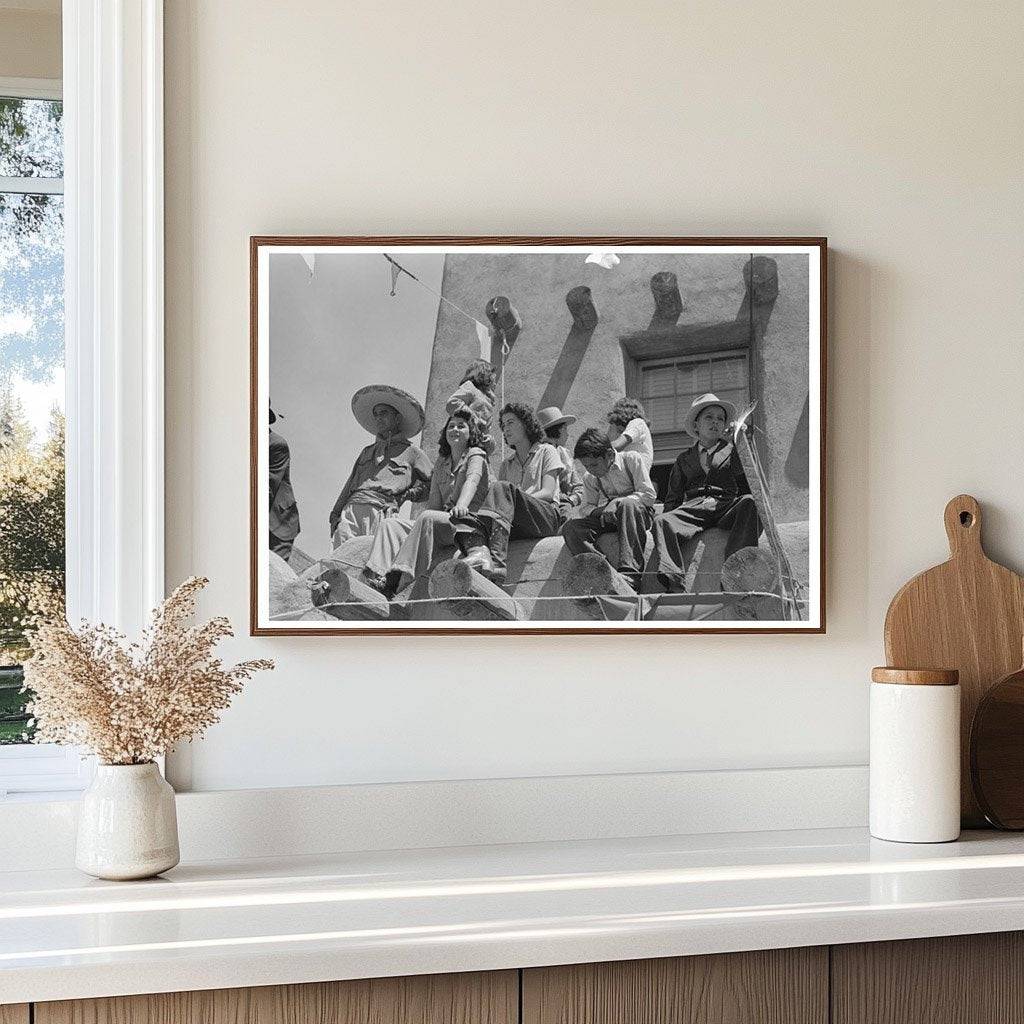 Native Dance Exhibition Taos New Mexico July 1940