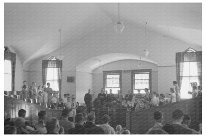 Mormon Church Scene Mendon Utah July 1940