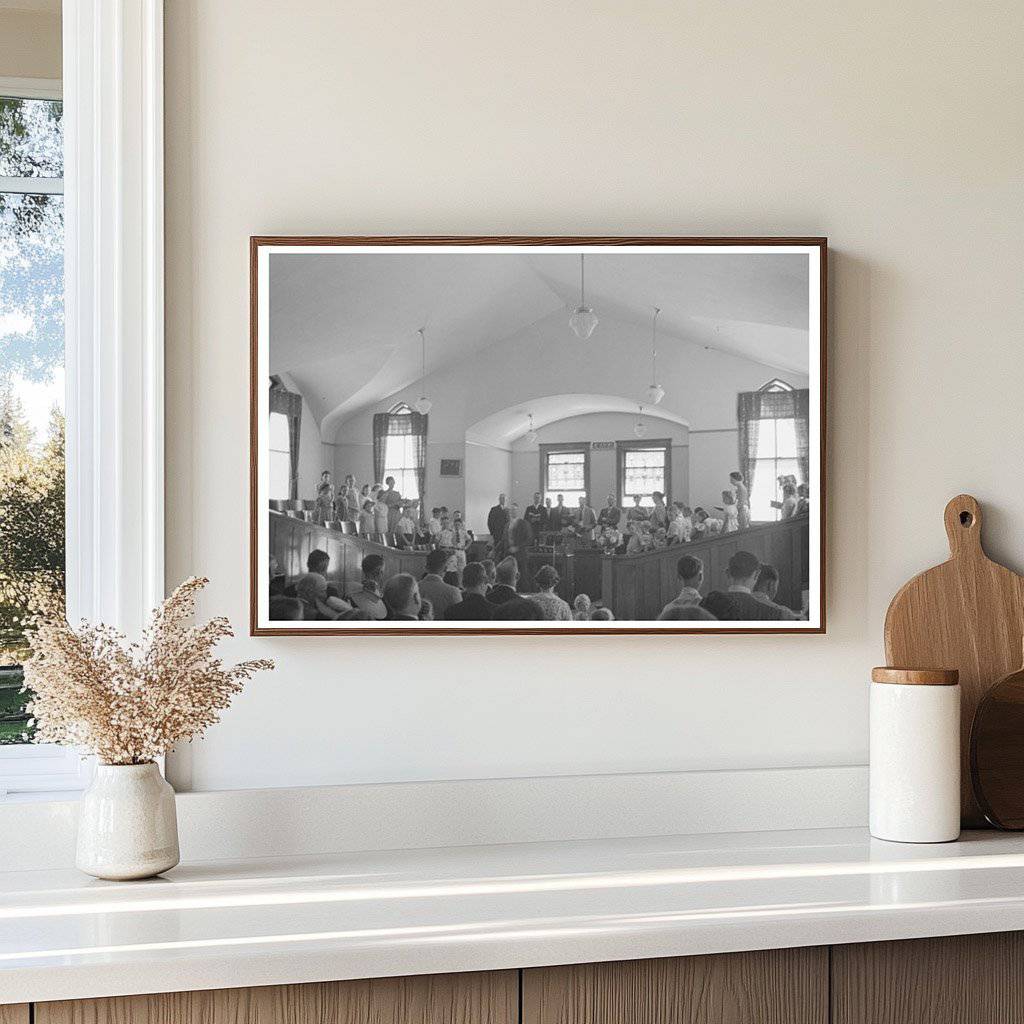 Mormon Church Scene Mendon Utah July 1940