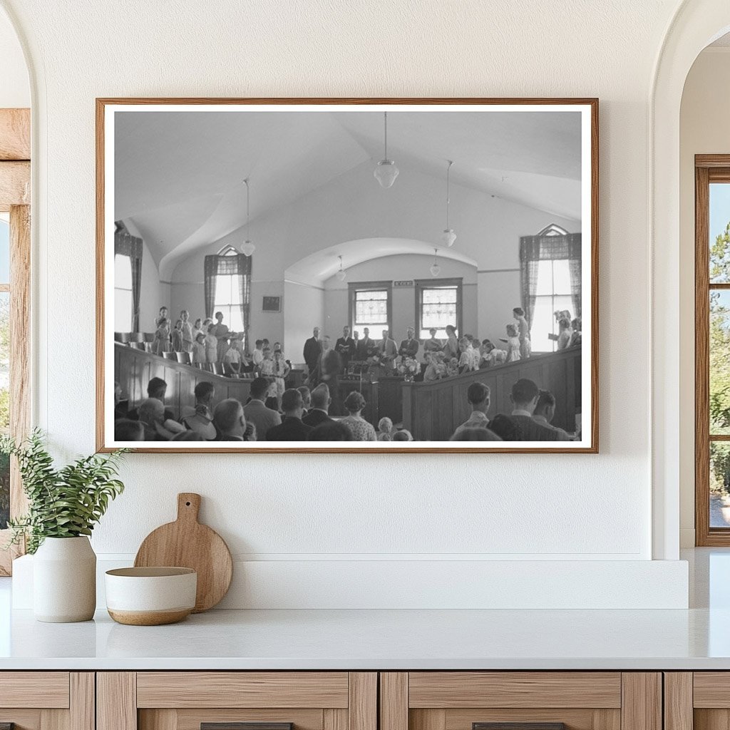 Mormon Church Scene Mendon Utah July 1940